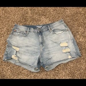 Denim ripped shorts